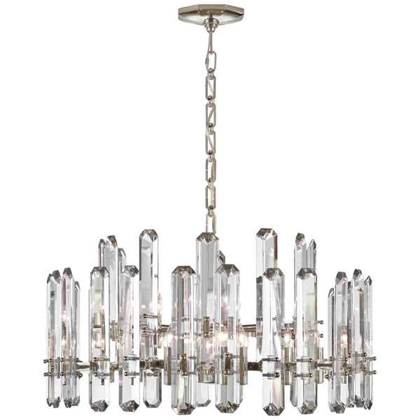 Bonnington Chandelier Nickel, Large, Polished Nickel - Andrew Martin - image 1