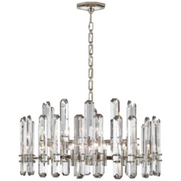Bonnington Chandelier Nickel, Large, Polished Nickel - Andrew Martin - thumbnail 1