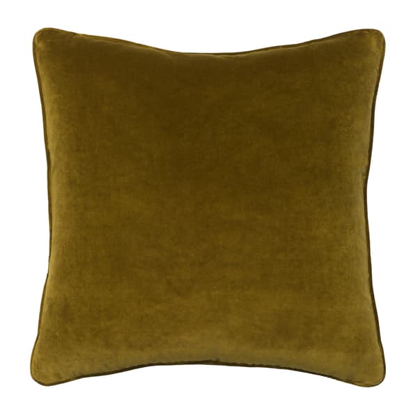 Medici Olive, Sustainable Feather, Cushion - Andrew Martin Eco-conscious & Cotton & Velvet Plain