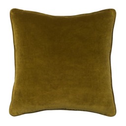 Medici Olive, Sustainable Feather, Cushion - Andrew Martin Eco-conscious & Cotton & Velvet Plain