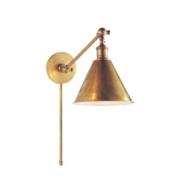 Boston Wall Light Brass, Wall Light, Hand-Rubbed Antique Brass - Andrew Martin - thumbnail 1