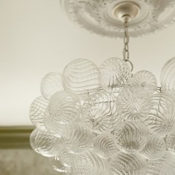 Talia Chandelier Silver, Chandelier, Large, Burnished Silver Leaf - Andrew Martin - thumbnail 2