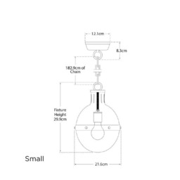 Hicks Pendant Nickel, Pendant Light, Small, Polished Nickel - Andrew Martin - thumbnail 2