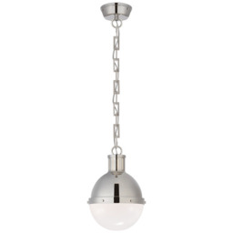 Hicks Pendant Nickel, Pendant Light, Small, Polished Nickel - Andrew Martin - thumbnail 1