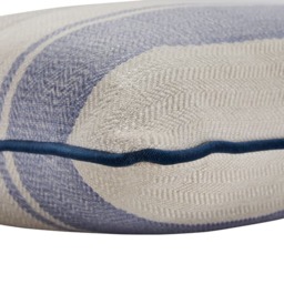 Indus Denim, Sustainable Feather, Cushion - Andrew Martin Linen Blend Ikat & Stripe - thumbnail 2