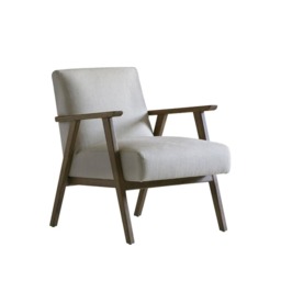 Rory Chair, Chair, Dark Neutral/Light Neutral/Brown - Andrew Martin Linen - thumbnail 1