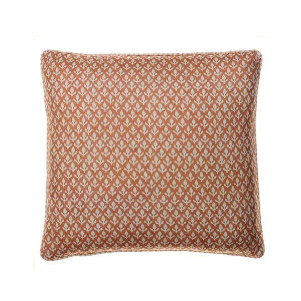 Bud Orange, Sustainable Feather, Cushion - Andrew Martin Eco-conscious & Linen Blend & Viscose Blend Floral & Small Prints - image 1