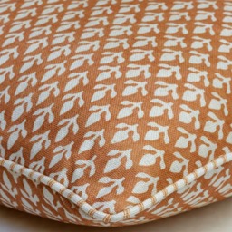 Bud Orange, Sustainable Feather, Cushion - Andrew Martin Eco-conscious & Linen Blend & Viscose Blend Floral & Small Prints - thumbnail 2