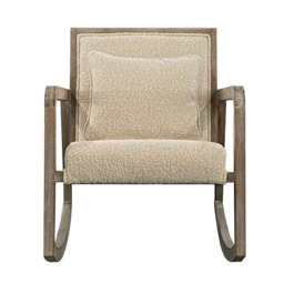 Jed Rocking Chair White, Rocking Chair - Andrew Martin Boucle - thumbnail 2