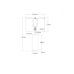 Cliff Table Lamp Black Marble, Table Lamp - Andrew Martin - thumbnail 2