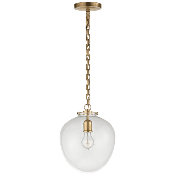 Katie Pendant Brass, Pendant Light, Hand-Rubbed Antique Brass - Andrew Martin - image 1