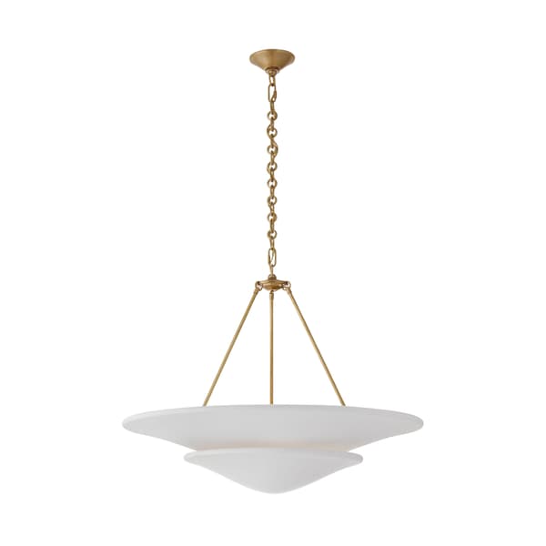 Mollino Chandelier Brass, Gold/White - Andrew Martin - image 1