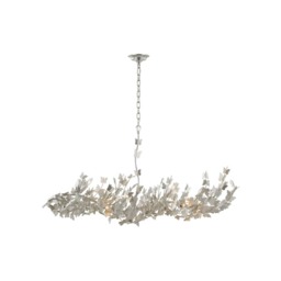 Farfalle Pendant Silver, Pendant Light, Burnished Silver Leaf - Andrew Martin
