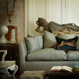 Pisanello Hare Rectangular, Sustainable Feather, Cushion, 55cm x 35cm, Black/Brown/Gold - Andrew Martin Velvet Animal - thumbnail 2