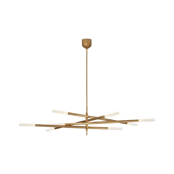 Rousseau Chandelier Grande Brass, Chandelier, Antique-Burnished Brass/Crystal - Andrew Martin - image 1