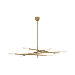 Rousseau Chandelier Grande Brass, Chandelier, Antique-Burnished Brass/Crystal - Andrew Martin - thumbnail 2