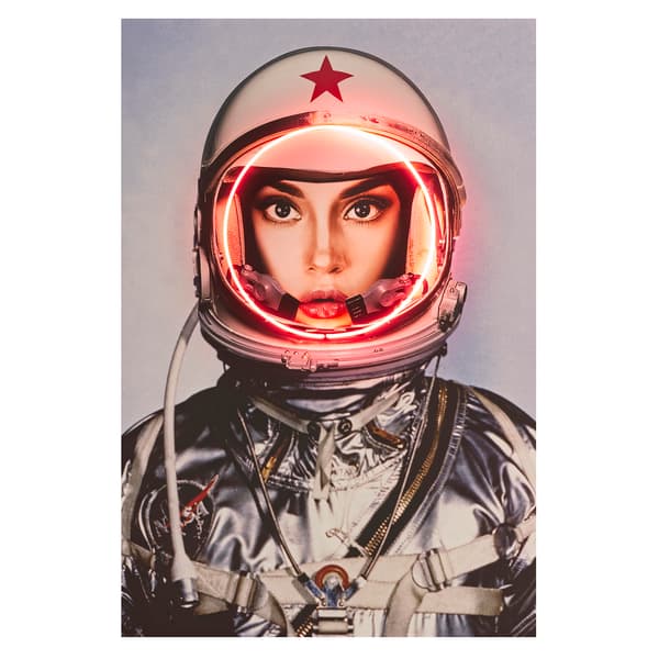 Neon - Space Girl In Silver Only, Neon Artwork, 80cm x 120cm - Andrew Martin - image 1
