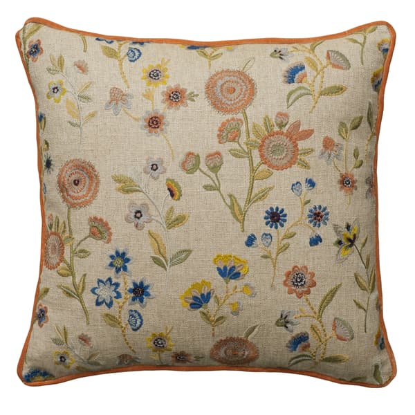 Fable Woodland, Sustainable Feather, Cushion - Andrew Martin Linen & Linen Blend Embroidered & Floral - image 1