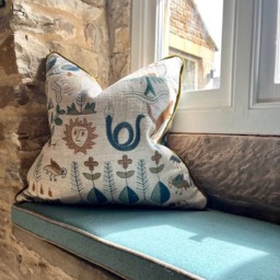 Scout Forest, Sustainable Feather, Cushion - Andrew Martin Linen & Linen Blend Embroidered & Animal & Floral - thumbnail 2