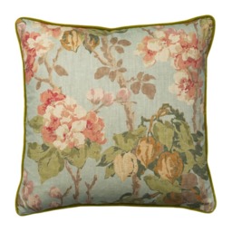 Midsummer Sky, Sustainable Feather, Cushion - Andrew Martin Eco-conscious & Cotton & Cotton Blend & Linen & Linen Blend Floral - thumbnail 1