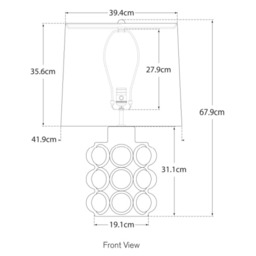 Vedra Table Lamp Bone, Table Lamp, Bone Craquelure - Andrew Martin - thumbnail 2