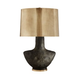 Armato Table Lamp Black, Table Lamp, Black/Brass - Andrew Martin