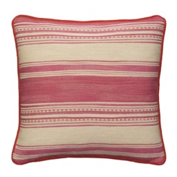Las Salinas 9, Sustainable Feather, Cushion, 55cm x 55cm, Pink - Andrew Martin Cotton Blend Kilim & Stripe - thumbnail 1