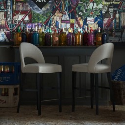 Dune Bar Stool Linen, Bar Stool, Caucasus Linen - Andrew Martin - thumbnail 2