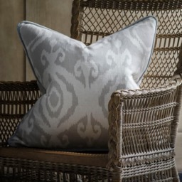 Volcano Canvas, Sustainable Feather, Cushion, 43cm x 43cm - Andrew Martin Eco-conscious & Bouclé Ikat - thumbnail 1