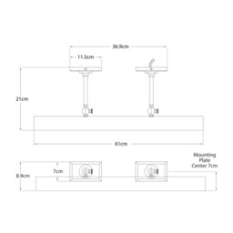 Cabinet Maker's Double Picture Light Bronze, Picture Light, Small - Andrew Martin - thumbnail 2