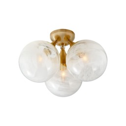 Cristol Flush Light Brass, Flush Mount, Hand-Rubbed Antique Brass - Andrew Martin - thumbnail 1