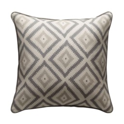 Glacier Storm, Sustainable Feather, Cushion, 55cm x 55cm - Andrew Martin Eco-conscious & Linen Blend & Viscose Blend Geometric & Kilim - thumbnail 1
