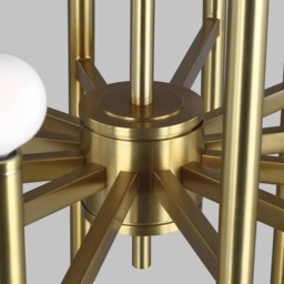 Beckman Chandelier Brass, Burnished Brass - Andrew Martin - thumbnail 2