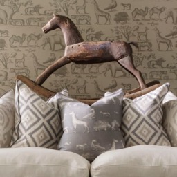Kingdom Storm, Sustainable Feather, Cushion, 55cm x 55cm - Andrew Martin Eco-conscious & Linen Blend & Viscose Blend Animal - thumbnail 2