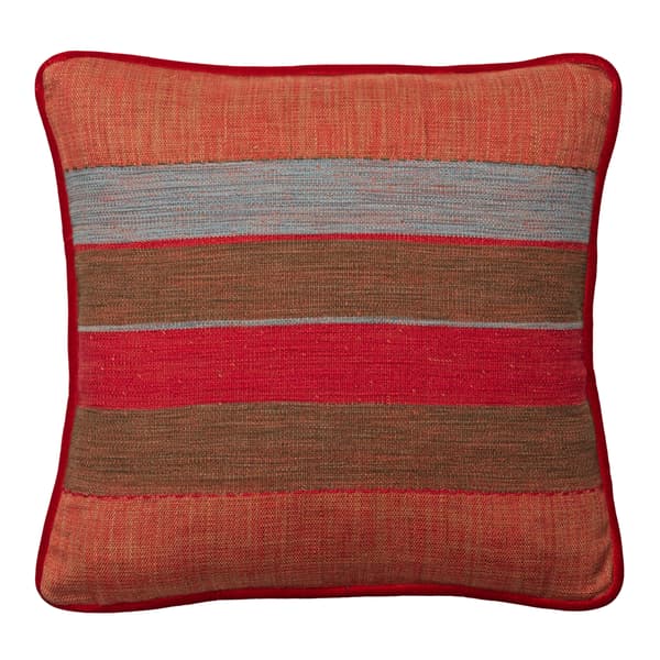 Es Cavalet 3, Sustainable Feather, Cushion, 50cm x 50cm - Andrew Martin Cotton Blend Stripe - image 1