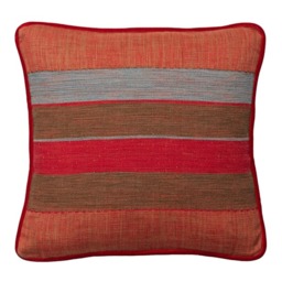 Es Cavalet 3, Sustainable Feather, Cushion, 50cm x 50cm - Andrew Martin Cotton Blend Stripe - thumbnail 1