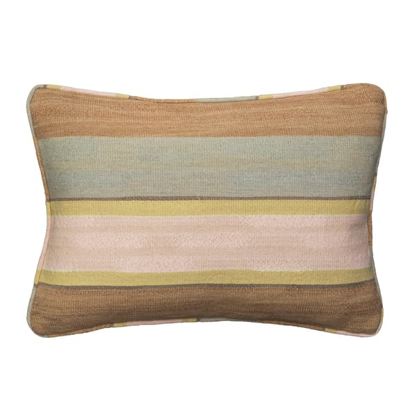 Skiathos Lime Biscuit Rectangular, Sustainable Feather, Cushion, 55cm x 40cm, LimeBiscuit - Andrew Martin Cotton & Cotton Blend & Linen & Linen Blend - image 1