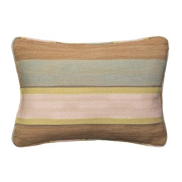 Skiathos Lime Biscuit Rectangular, Sustainable Feather, Cushion, 55cm x 40cm, LimeBiscuit - Andrew Martin Cotton & Cotton Blend & Linen & Linen Blend - thumbnail 1