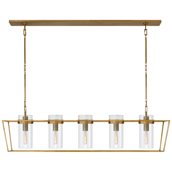 Presidio Pendant Brass, Pendant Light, Hand-Rubbed Antique Brass - Andrew Martin - image 1