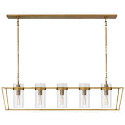 Presidio Pendant Brass, Pendant Light, Hand-Rubbed Antique Brass - Andrew Martin - thumbnail 1