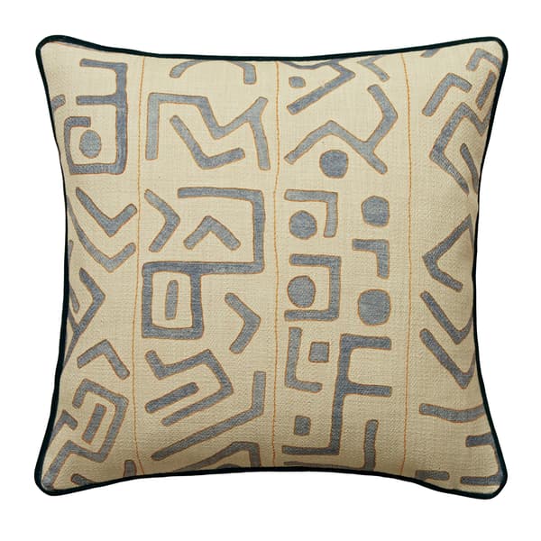 Trojan Denim Outdoor, Hollowfibre, Cushion, 55cm x 55cm - Andrew Martin Geometric - image 1