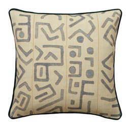 Trojan Denim Outdoor, Hollowfibre, Cushion, 55cm x 55cm - Andrew Martin Geometric - thumbnail 1