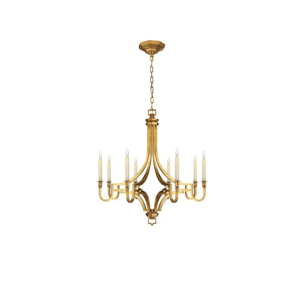 Mykonos Chandelier Brass, Antique-Burnished Brass - Andrew Martin - image 1