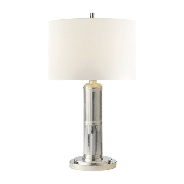 Longacre Table Lamp Nickel, Table Lamp, Tall, Polished Nickel - Andrew Martin - image 1