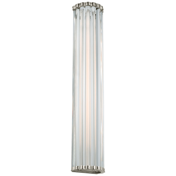 Kean Wall Light Nickel, Wall Light, Large, Polished Nickel / Clear Glass - Andrew Martin - image 1