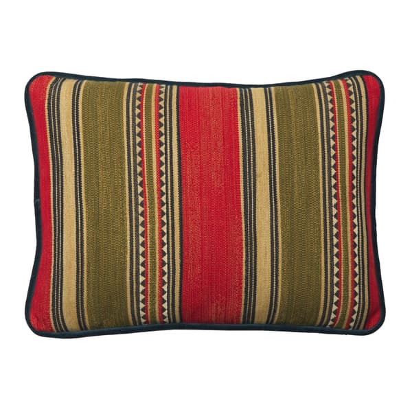 Las Salinas 4 Rectangular, Sustainable Feather, Cushion, 55cm x 40cm - Andrew Martin Cotton Blend Kilim & Stripe - image 1