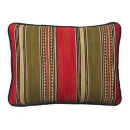 Las Salinas 4 Rectangular, Sustainable Feather, Cushion, 55cm x 40cm - Andrew Martin Cotton Blend Kilim & Stripe - thumbnail 1