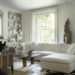 Truman Large White Linen Sectional Sofa - Large Sectional Sofa - Oversized Sectional Sofa - White Linen Modular Seating - Andrew Martin - thumbnail 1