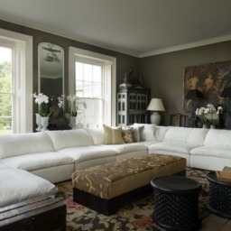 Truman Large White Linen Sectional Sofa - Large Sectional Sofa - Oversized Sectional Sofa - White Linen Modular Seating - Andrew Martin - thumbnail 2