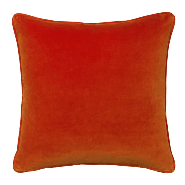Medici Orange, Sustainable Feather, Cushion - Andrew Martin Eco-conscious & Cotton & Velvet Plain - image 1